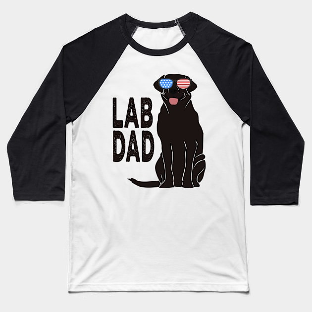 Lab Dad Baseball T-Shirt by raeex